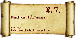 Machka Témisz névjegykártya